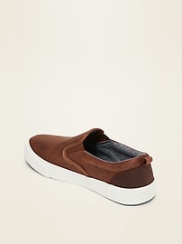 View large product image 3 of 3. Faux-Leather Slip-On Sneakers for Boys