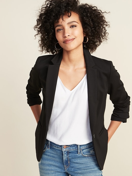 Image number 4 showing, Classic Ponte-Knit Blazer for Women