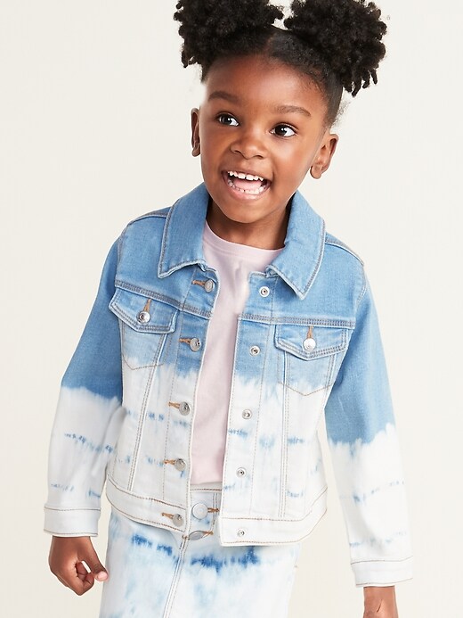 View large product image 1 of 4. Dip-Dyed Jean Jacket for Toddler Girls