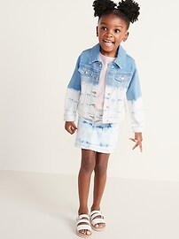 View large product image 3 of 4. Dip-Dyed Jean Jacket for Toddler Girls