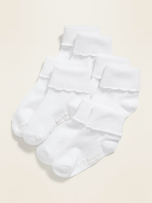 View large product image 1 of 1. Turn-Cuff Socks 4-Pack For Toddler & Baby