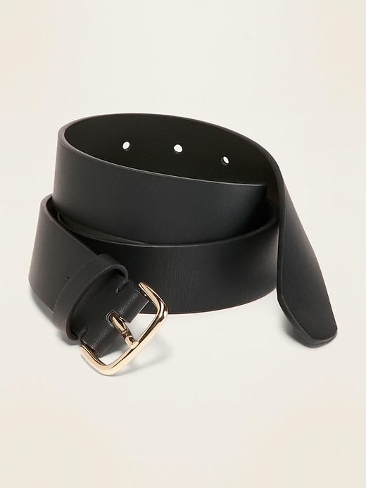 Faux-Leather Belt For Women (1 1/4")