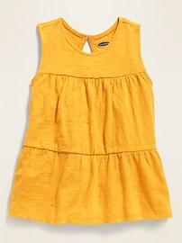 View large product image 4 of 4. Tiered Slub-Knit Swing Tank for Toddler Girls