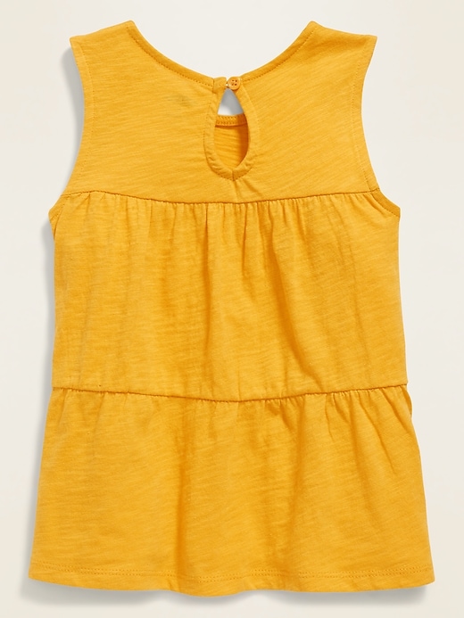 View large product image 2 of 4. Tiered Slub-Knit Swing Tank for Toddler Girls