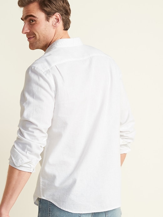 Image number 2 showing, Regular-Fit Linen-Blend Long-Sleeve Shirt