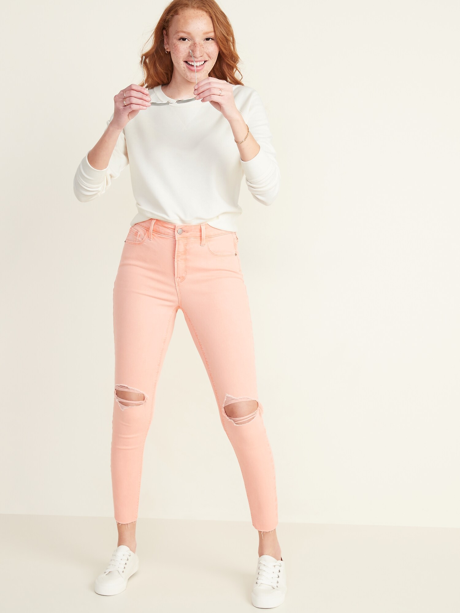 old navy pink jeans