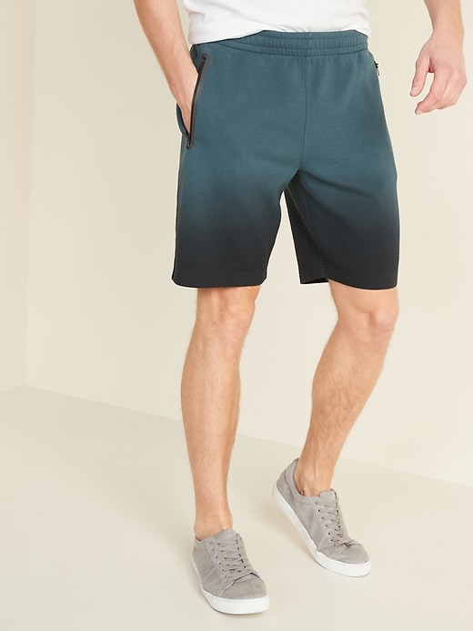 View large product image 1 of 3. Dynamic Fleece Dip-Dye Jogger Shorts -- 9-inch inseam