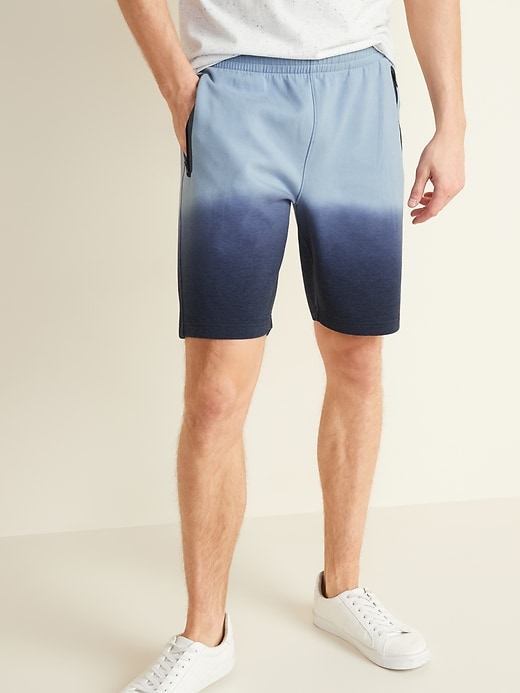 View large product image 1 of 1. Dynamic Fleece Dip-Dye Jogger Shorts -- 9-inch inseam