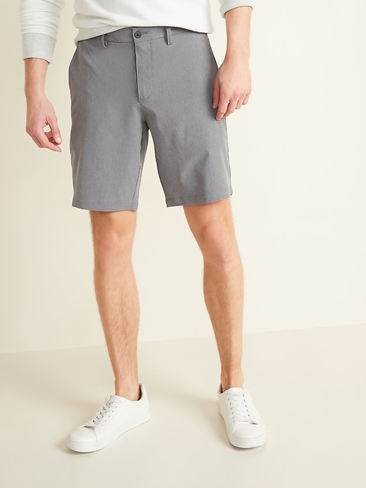 View large product image 1 of 1. Slim Go-Dry Shade StretchTech Shorts -- 10-inch inseam