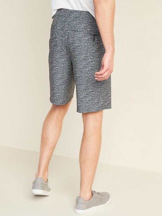 View large product image 2 of 2. Slim Printed Go-Dry Shade StretchTech Shorts -- 10-inch inseam
