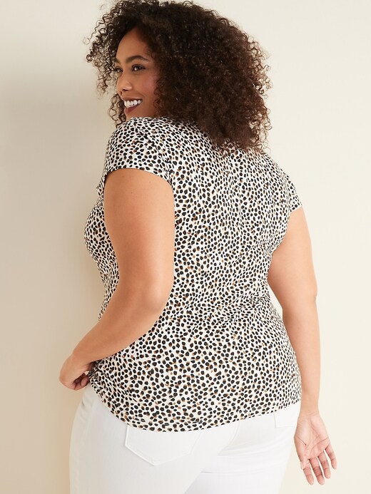 View large product image 2 of 3. Slim-Fit Cheetah-Print Plus-Size Tee