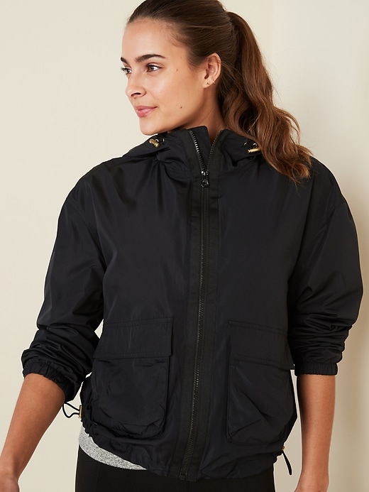 Image number 1 showing, Go-H20 Water-Resistant Hooded Utility Jacket