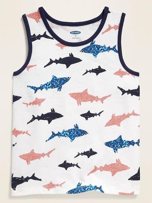 View large product image 1 of 1. Printed Jersey Tank Top for Toddler Boys