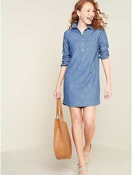 denim shirt dress old navy