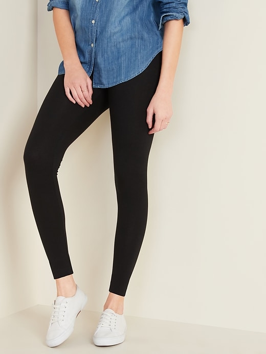 Old Navy Mid-Rise PowerPress Compression Leggings, 71 Old Navy Pieces  You'll Want to Get on Sale This Labour Day Weekend (Like $20 Jeans!)