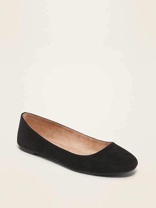 Image number 1 showing, Faux-Suede Ballet Flats for Women