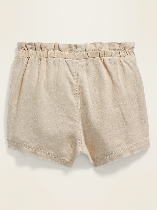 View large product image 2 of 2. Paperbag-Waist Pull-On Shorts for Baby