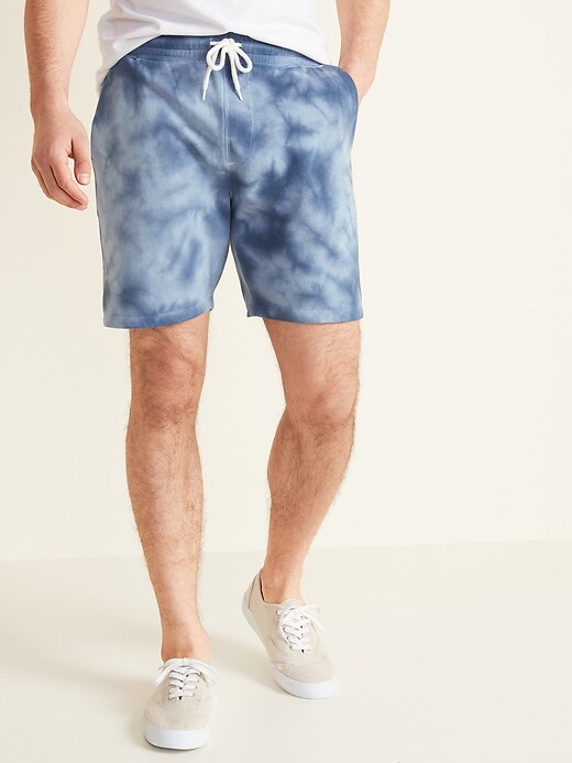 View large product image 1 of 3. Tie-Dyed Jogger Shorts -- 7.5-inch inseam