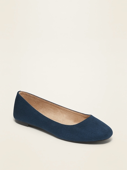 View large product image 1 of 1. Faux-Suede Ballet Flats for Women