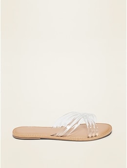 cross strap jelly sandals