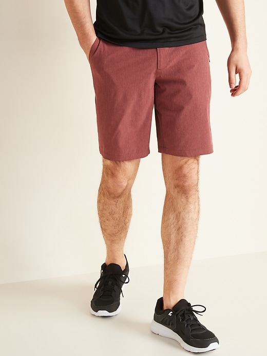 View large product image 1 of 2. Slim Go-Dry Shade StretchTech Shorts -- 10-inch inseam