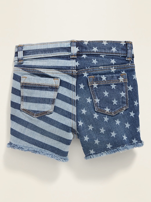 View large product image 2 of 2. Frayed-Hem Jean Shorts for Toddler Girls