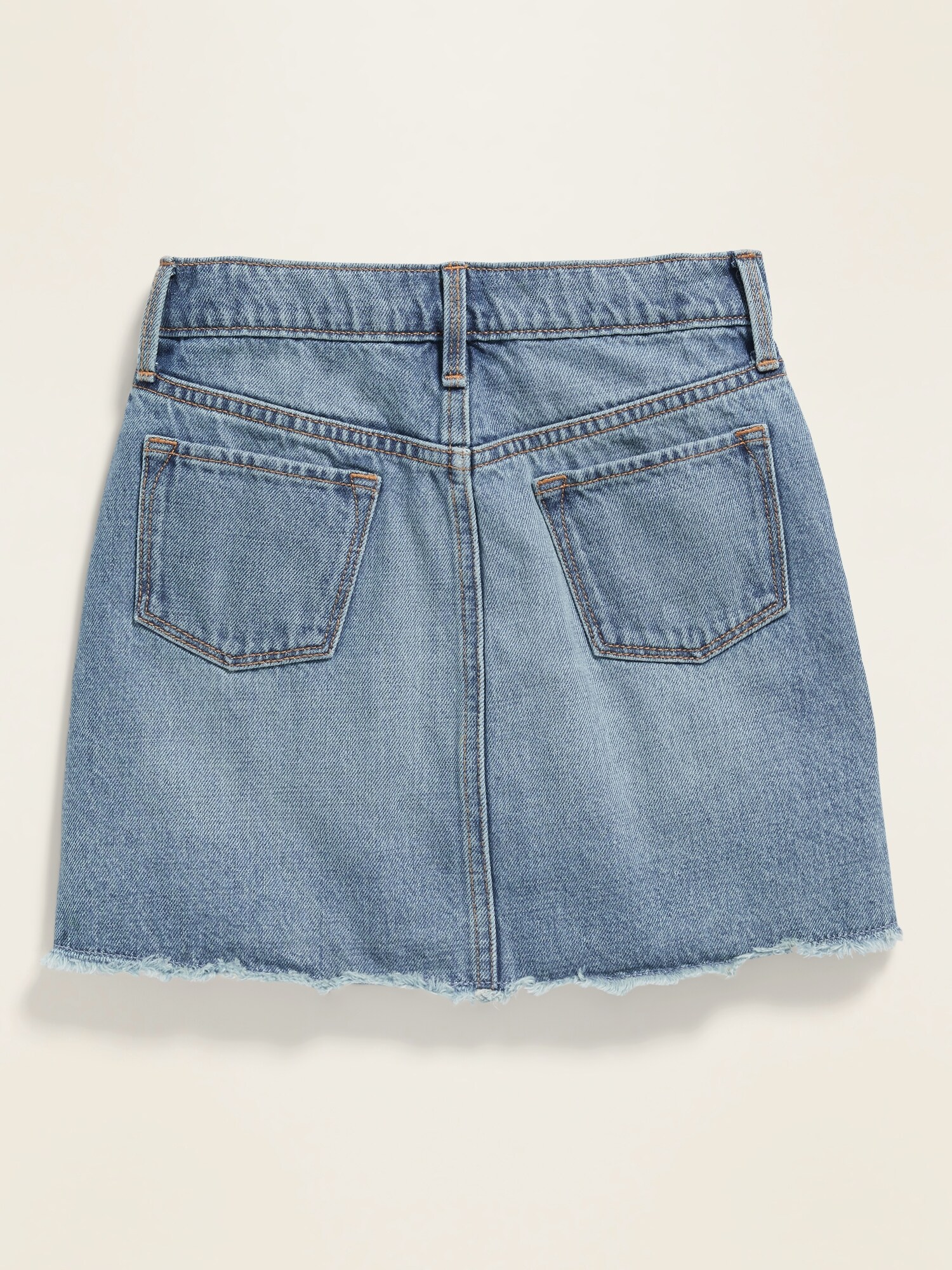 High-Waisted Button-Fly Frayed-Hem Jean Skirt for Girls | Old Navy