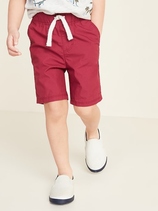 View large product image 1 of 1. Functional-Drawstring Jogger Shorts for Toddler Boys