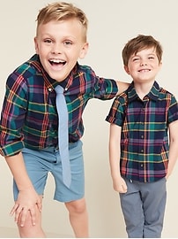 View large product image 5 of 6. Plaid Poplin Shirt for Toddler Boys