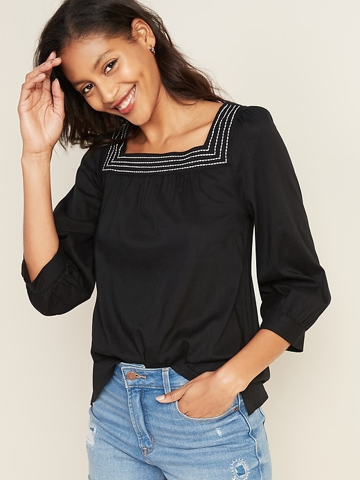 Old Navy Relaxed Square-Neck Top for Women. 1