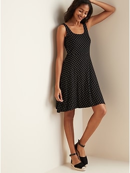Sleeveless Fit & Flare Jersey Dress | Old Navy