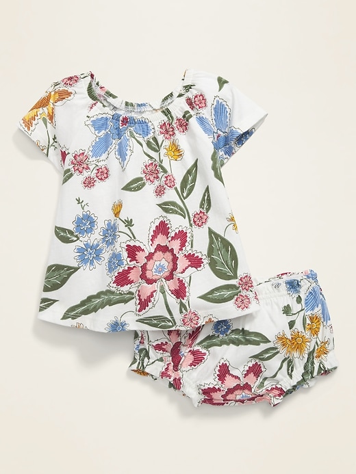 View large product image 1 of 1. Printed Top & Bloomers Set for Baby