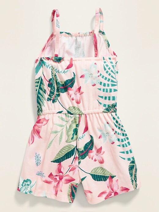 View large product image 2 of 3. Sleeveless Printed Romper for Toddler Girls
