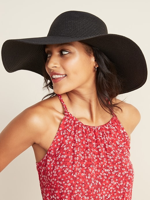 View large product image 1 of 2. Braided Wide-Brim Sun Hat For Women
