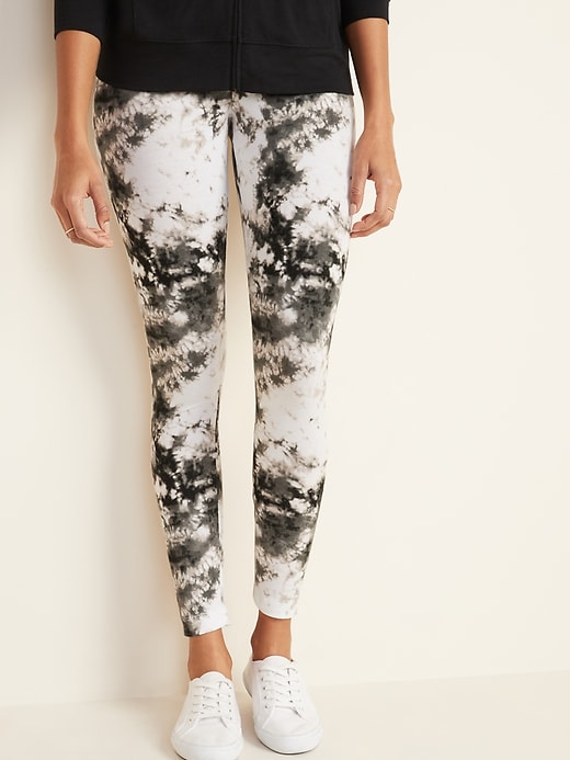 View large product image 1 of 1. Mid-Rise Printed Jersey Leggings For Women