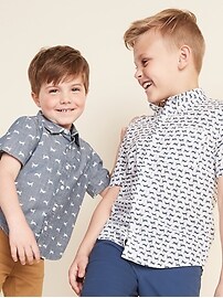 View large product image 3 of 4. Printed Built-In Flex Short-Sleeve Shirt For Boys