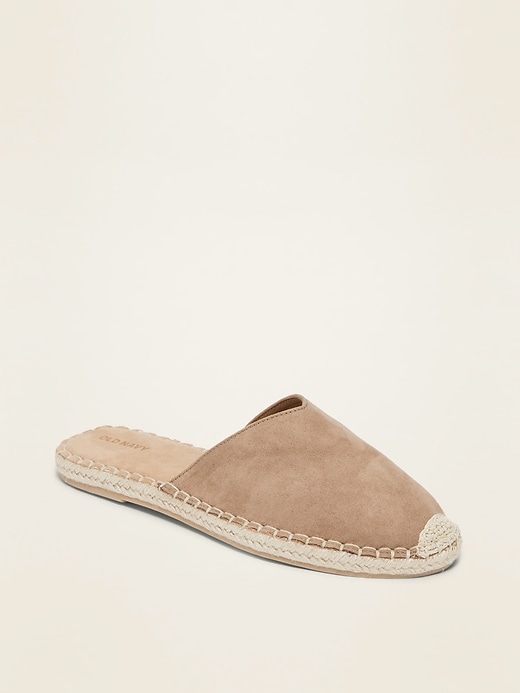 Image number 1 showing, Faux-Suede Espadrille Flats