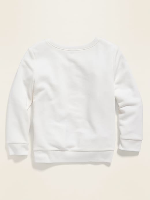 View large product image 2 of 2. Relaxed Graphic Pullover Sweatshirt for Toddler Girls