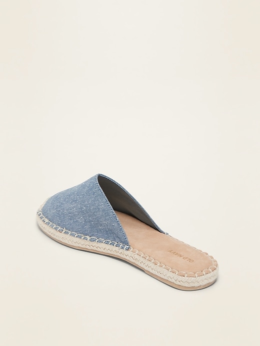 Image number 3 showing, Chambray Mule Espadrille Flats
