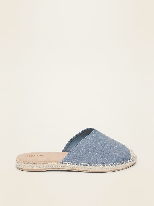 Image number 4 showing, Chambray Mule Espadrille Flats