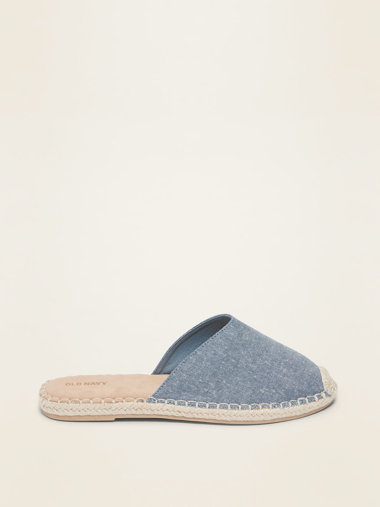 Chambray Mule Espadrille Flats For | Old Navy