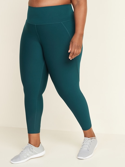 View large product image 1 of 3. High-Waisted Elevate Built-In Sculpt Plus-Size 7/8-Length Leggings