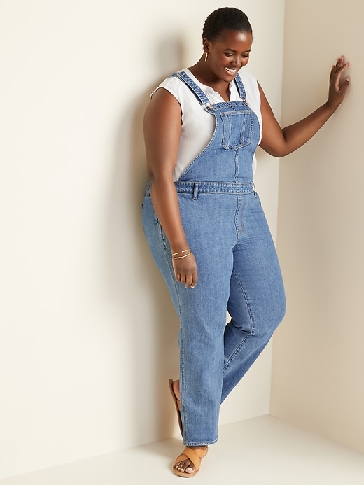 Image number 1 showing, Boyfriend Plus-Size Jean Overalls