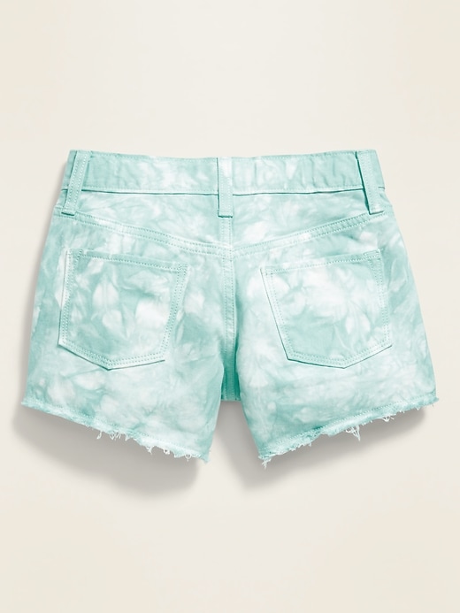 View large product image 2 of 2. Tie-Dye Cut-Off Twill Shorts for Girls