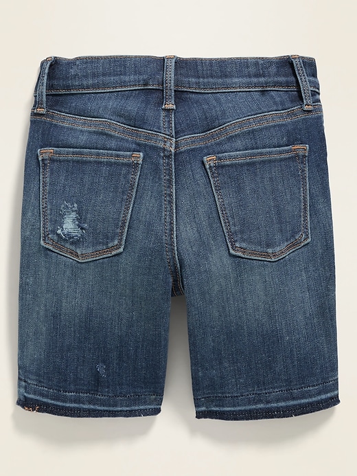 View large product image 2 of 2. Ballerina Distressed Frayed-Hem Jean Shorts for Girls