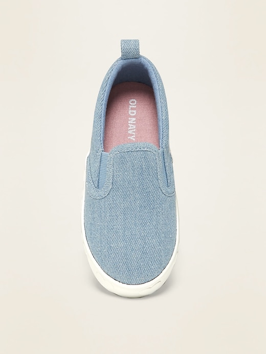 View large product image 2 of 4. Chambray Slip-Ons for Toddler Girls
