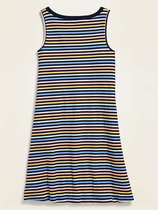 View large product image 2 of 2. Sleeveless Rib-Knit Swing Dress for Girls