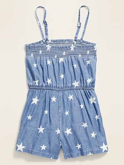 View large product image 2 of 2. Sleeveless Star-Print Romper for Girls