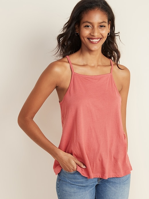 View large product image 1 of 1. Square-Neck Jersey Cami for Women