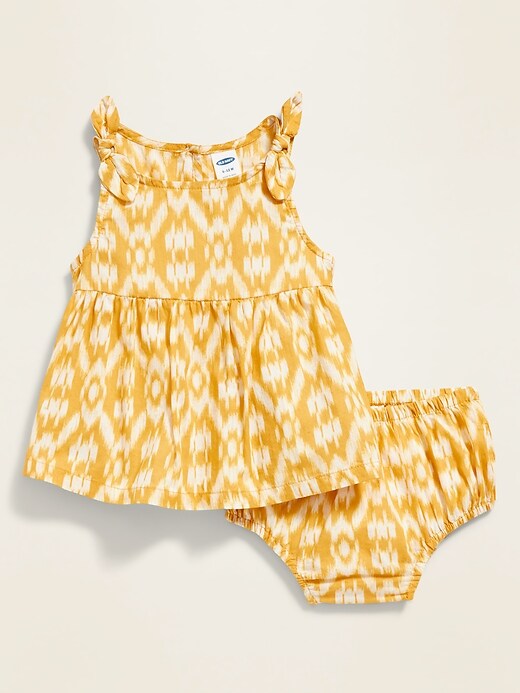 View large product image 1 of 1. Printed Tie-Shoulder Top & Bloomers Set for Baby